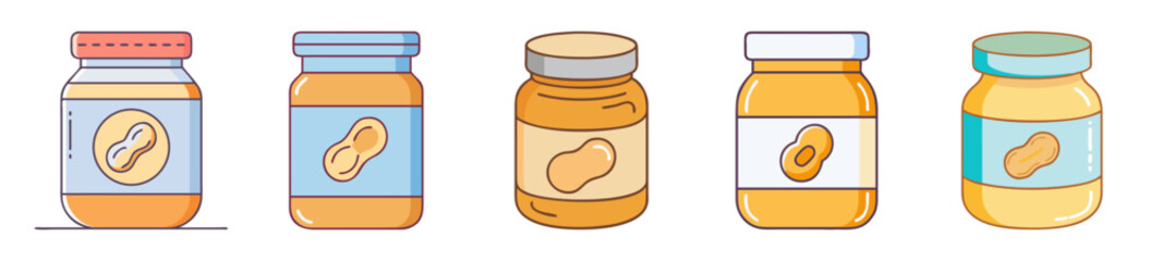 Peanut Butter Jar Illustrations
