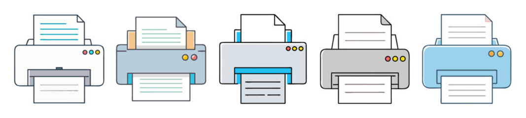 Classic Document Printer Icons