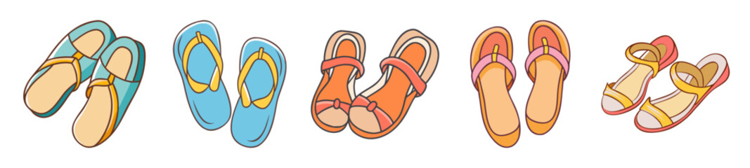 Winter Scarves Collection – Colorful Warm Scarf Illustrations in Assorted Designs