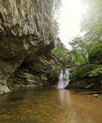 Lower Cascade Falls near Hanging Rock State Park in central North Carolina