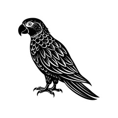 silhouette of a parrot vector art