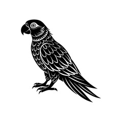 silhouette of a parrot vector art