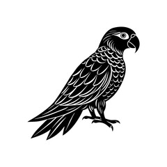 silhouette of a parrot vector art
