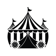 Fototapeta premium circus tent isolated on white