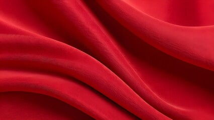 Obraz premium Red fabric with soft wave.Textured background.