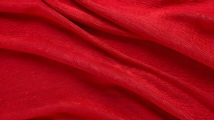 Obraz premium Red fabric with soft wave.Textured background.