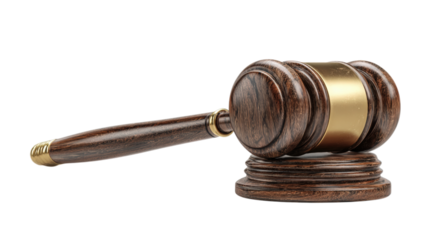 Wooden Gavel and Sound Block for Legal Proceedings