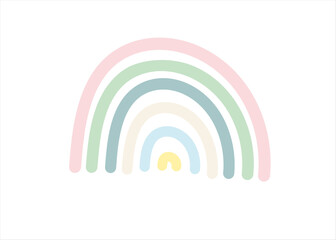 The boho style rainbow usually includes not the traditional bright colors of the rainbow. It often incorporates minimalism