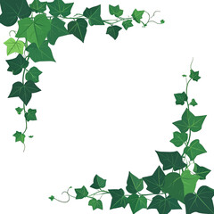 Naklejka premium Pixel Art Ivy Frame Border