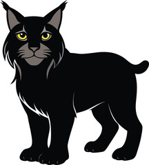 Vector black cat illustration © Nasir