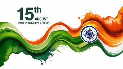 15 August Independence Day of India Banner and Greeting Card Design – Patriotic Artwork for Independence Day of India