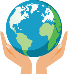 Hands holding earth