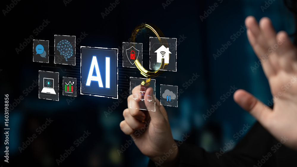 Poster ai integration is transforming digital ecosystem. ai integration enhances smart systems, ai integrat