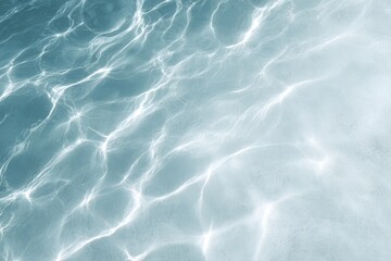 Clear turquoise water surface with gentle ripples and reflections, creating a serene and tranquil atmosphere for relaxation and leisure activities