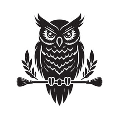 owl on white background vector