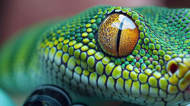 Colorful tree frog resting on eggs in a lush tropical environment during daylight