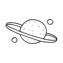 Illustration of a linear Planet on a white background