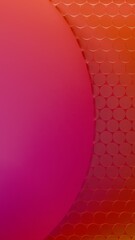 Circle grid with half magenta overlay applied to one side of the grid