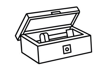 Icon Of A Toolbox With Open Lid And Tools Inside