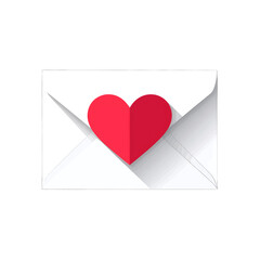 Red Heart In Open Envelope