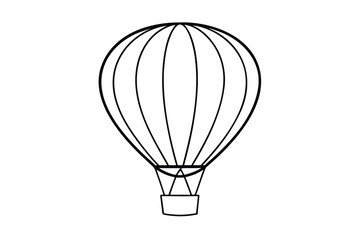 Fototapeta premium Icon Of A Hot Air Balloon In Sketchy Style