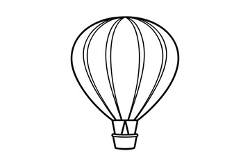 Naklejka premium Icon Of A Hot Air Balloon In Sketchy Style