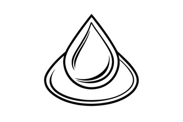 Fototapeta premium Icon Of A Droplet Of Water Sketch Style No Text