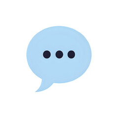 Fototapeta premium Light Blue Speech Bubble Icon: Communication, Messaging, and Chat Symbol