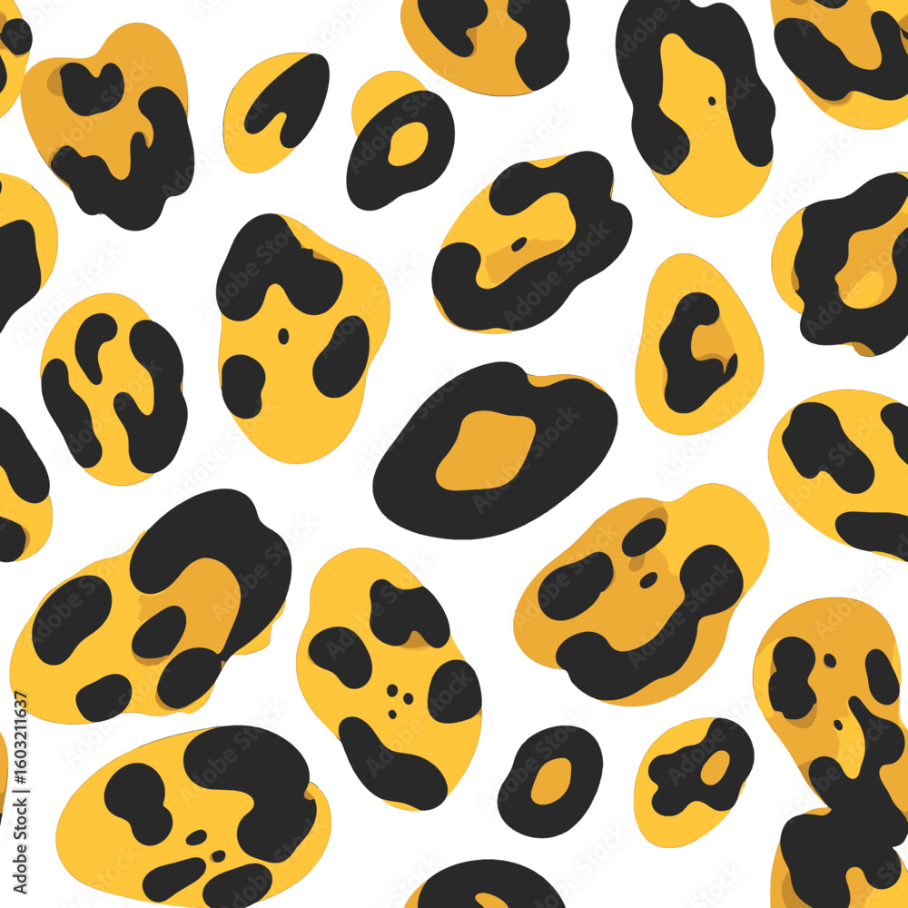 Poster abstract leopard print pattern design