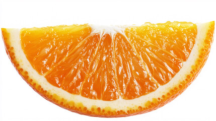Fresh Orange Slice Isolated on White Background