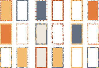 Abstract doodle vector modern stories background set