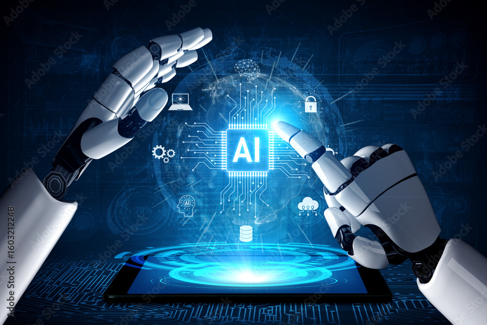 Poster ai drives global digital transformation by connecting cloud, robotics, machine learning, and data sy