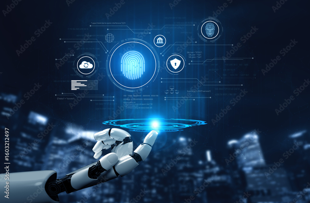 Poster ai enhances biometric identity authentication with fingerprint and facial recognition to ensure secu