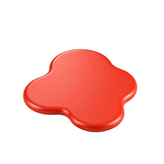 splattered puddle bright red tomato sauce glistens pristine white surface amidst scattered condensation copy