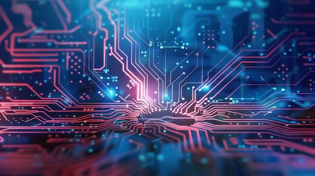 A detailed view of a computer circuit board with various components and wires