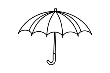 Doodle Style Umbrella Icon In Vector No Text
