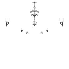 Elegant Crystal Chandelier With White Background