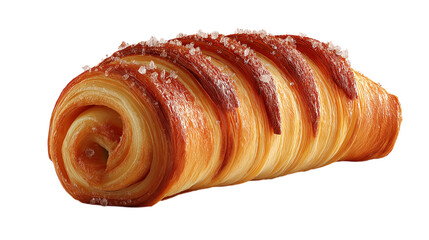 Fototapeta premium Sugared Swirl Pastry Isolated on Transparent Backdrop