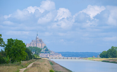 France, the picturesque Le Mont Saint Michel in Normandie