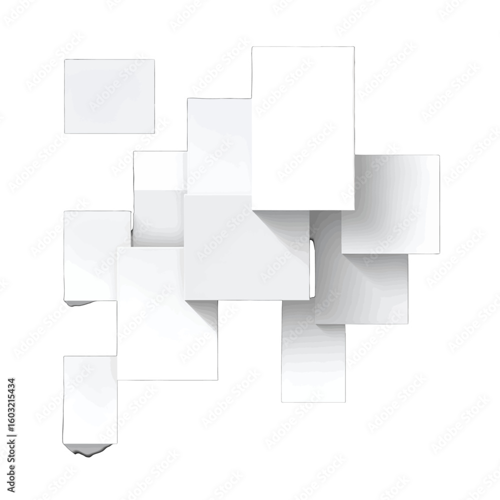 Poster abstract geometric pattern with overlapping squares