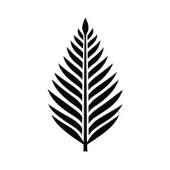 Minimalist fern leaf graphic symbol nature © SandhaRani