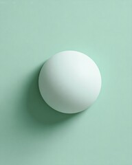Perfect Sphere Minimalist Pastel Green with White Orb