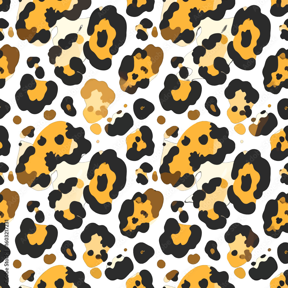 Poster abstract leopard print pattern seamless background