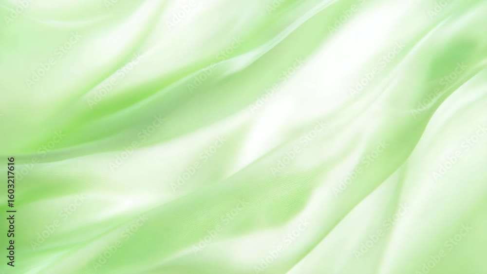 Poster a close-up view of a vibrant green fabric with intricate patterns and texture