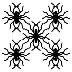 Vector Spider Collection SVG   Creepy Bug Group Silhouette for T-Shirts, Posters & UI Icons
