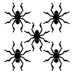 Obraz premium Halloween Spider Set Vector Scary Insect Silhouettes for Party Decor, Crafts & SVG Prints