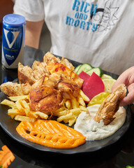 Authentic Chicken Shawarma Wrap with Garlic Sauce
