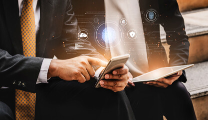 Biometric identity system using fingerprint and facial recognition to secure cloud access, protect...
