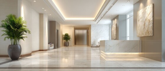 Luxury Hotel Lobby Elegant Interior Design  Architecture