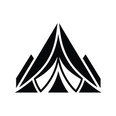 Fototapeta premium Abstract geometric tent logo graphic vector